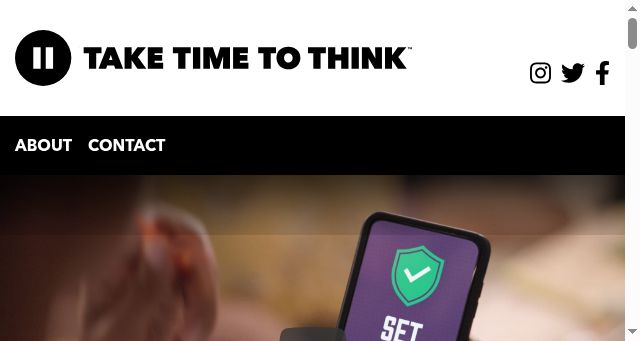 Screenshot of taketimetothink.co.uk