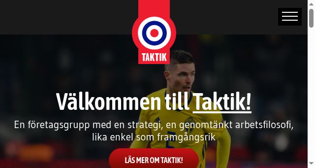 Screenshot of taktik.se