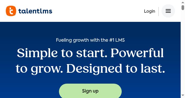 Screenshot of talentlms.com