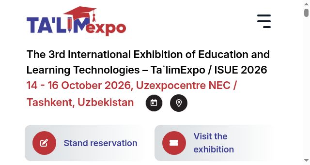 Screenshot of talimexpo.uz