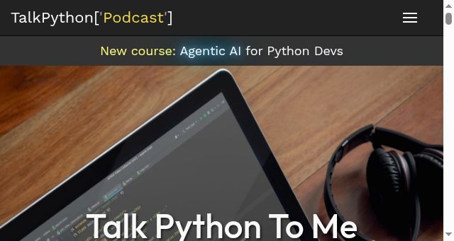 Screenshot of talkpython.fm