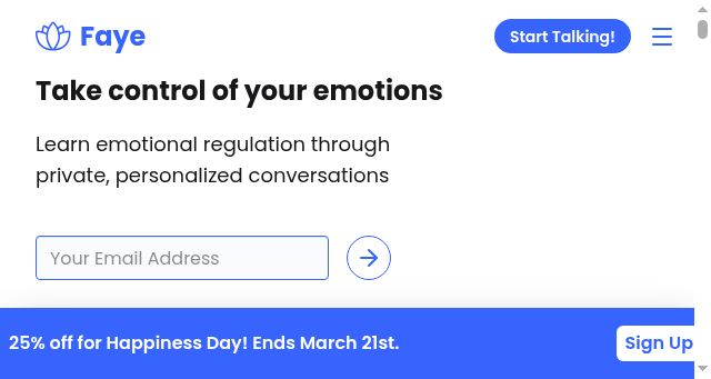 Screenshot of talktofayeai.com