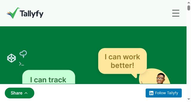 Screenshot of tallyfy.com