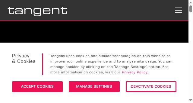 Screenshot of tangentwave.co.uk