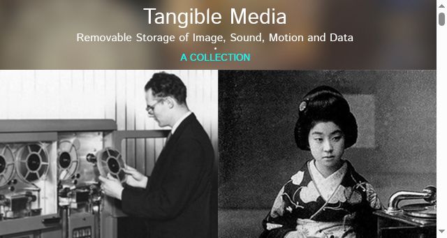 Screenshot of tangiblemediacollection.com