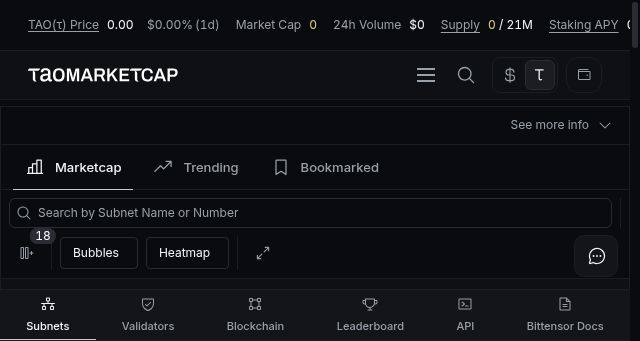 Screenshot of taomarketcap.com