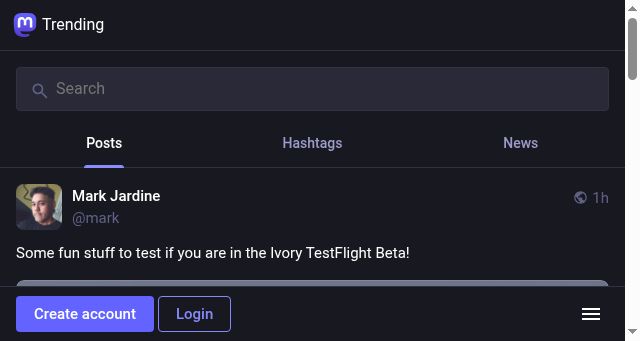 Screenshot of tapbots.social