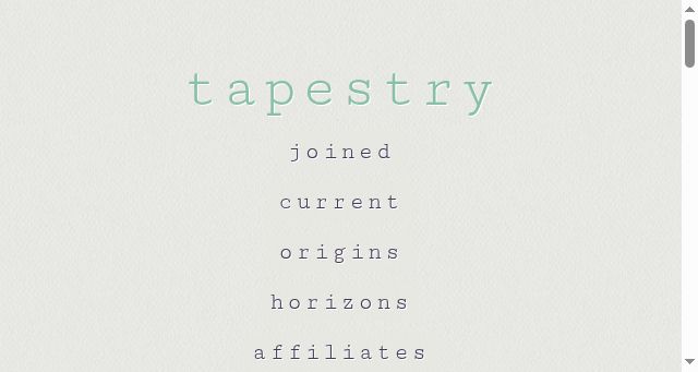 Screenshot of tapestry.nu