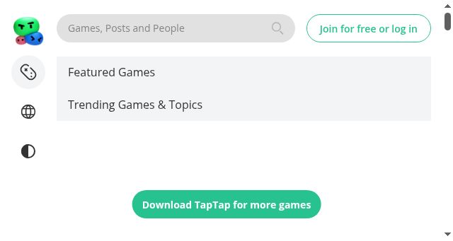Screenshot of taptap.io