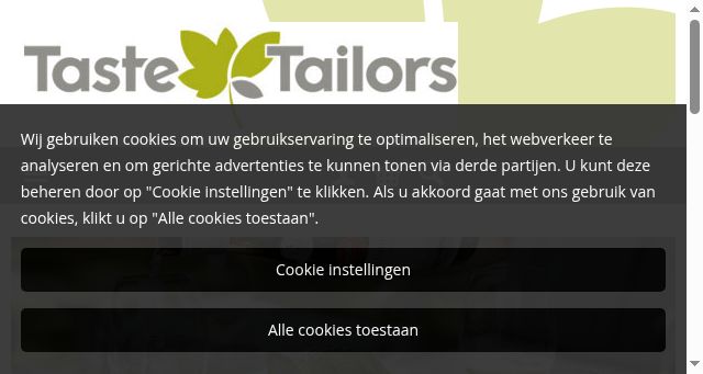 Screenshot of taste-tailors.nl