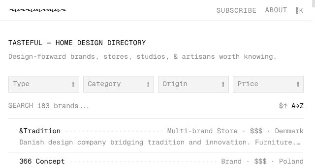 Screenshot of tastefulhaus.com