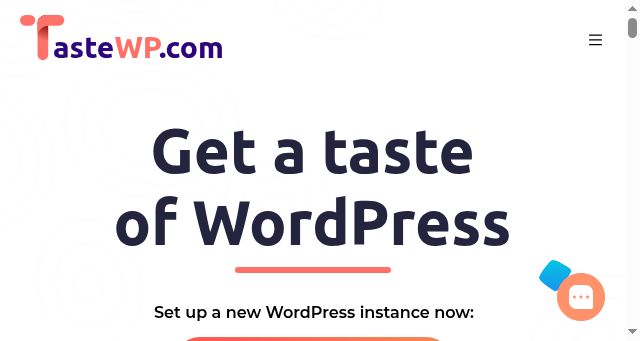 Screenshot of tastewp.com