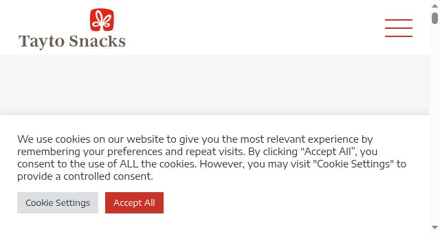Screenshot of taytosnacks.ie