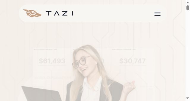 Screenshot of tazi.ai