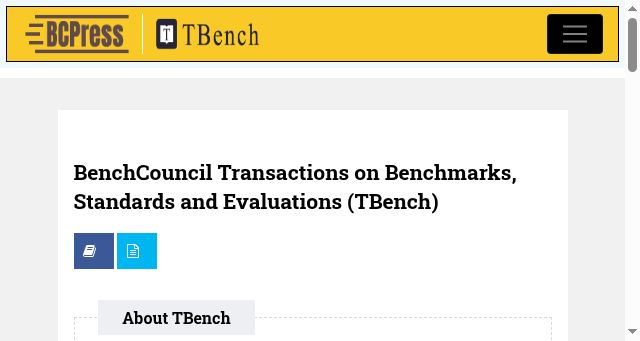 Screenshot of tbench.org