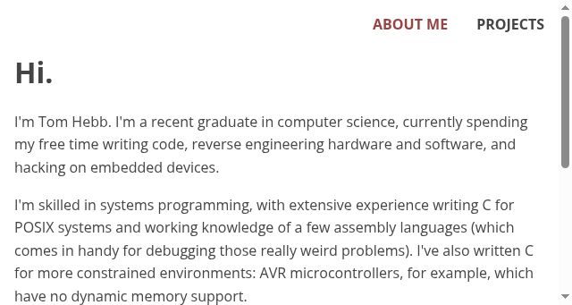 Screenshot of tchebb.me