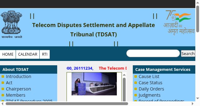Screenshot of tdsat.gov.in