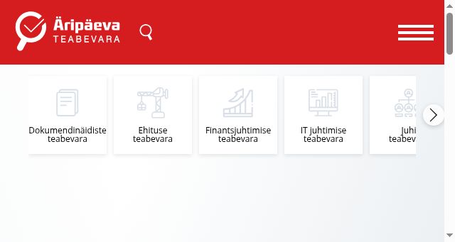 Screenshot of teabevara.ee