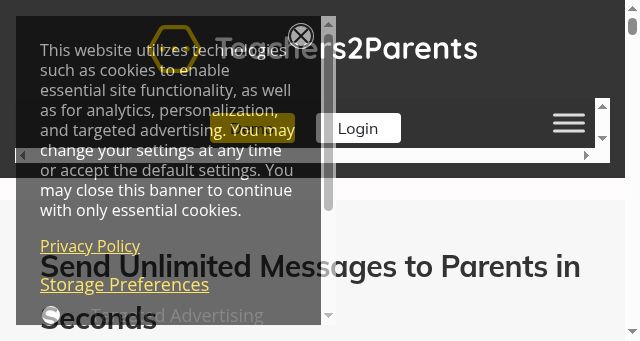 Screenshot of teachers2parents.co.uk