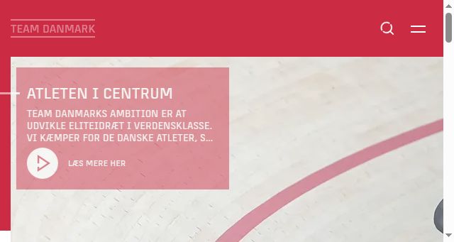 Screenshot of teamdanmark.dk