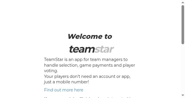 Screenshot of teamstar.team
