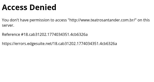 Screenshot of teatrosantander.com.br