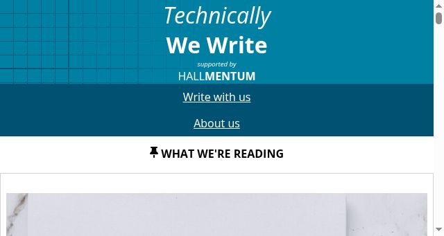 Screenshot of technicallywewrite.com