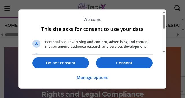 Screenshot of techx.pk