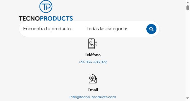 Screenshot of tecno-products.com