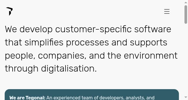 Screenshot of tegonal.com