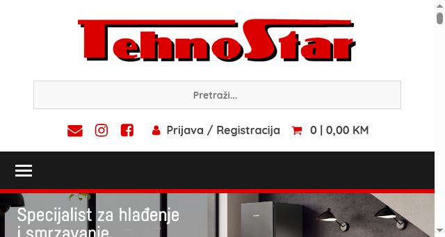 Screenshot of tehnostar.ba