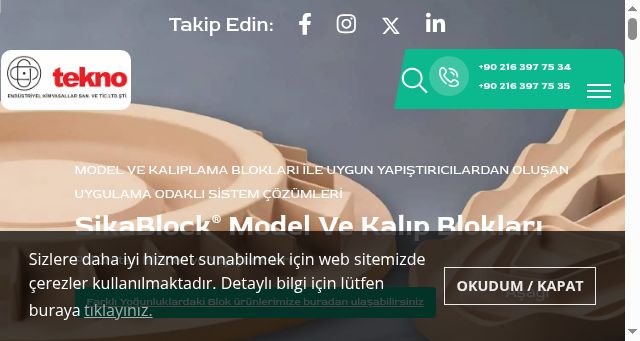 Screenshot of teknoresin.com