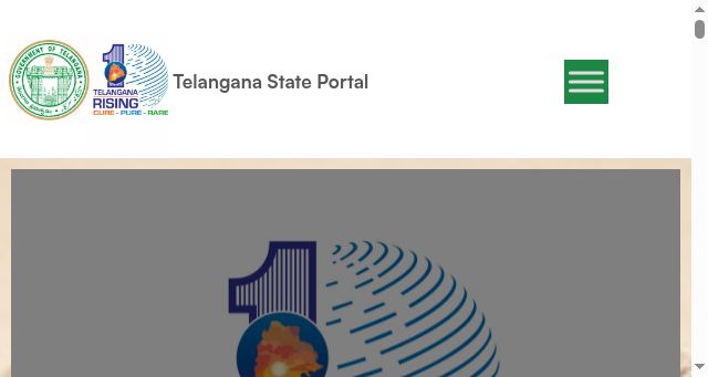 Screenshot of telangana.gov.in