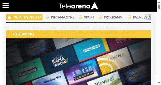 Screenshot of telearena.it