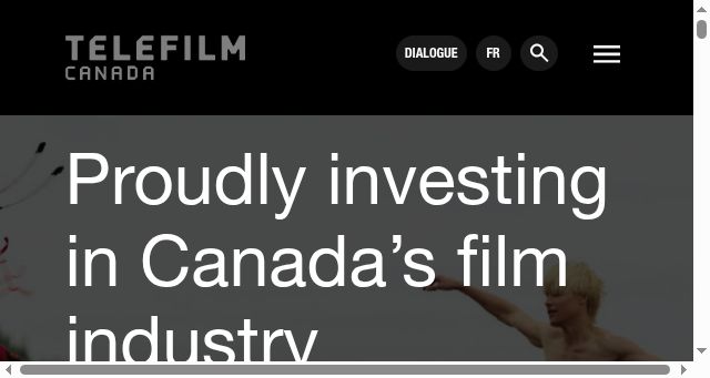 Screenshot of telefilm.ca