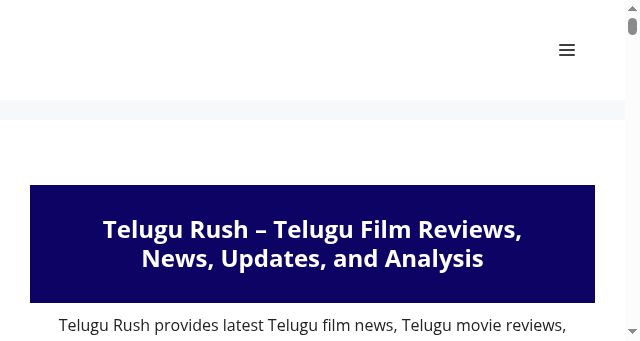 Screenshot of telugurush.com