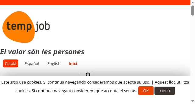 Screenshot of tempjob.es