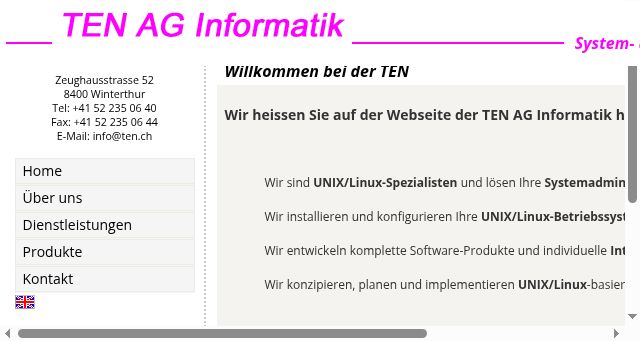 Screenshot of ten.ch