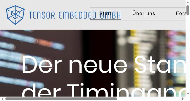 Screenshot of tensor-embedded-gmbh.com
