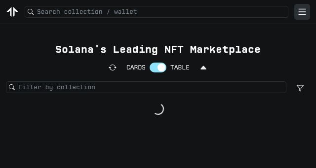 Screenshot of tensor.trade