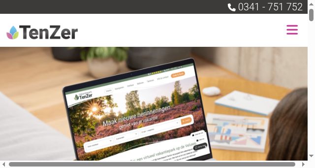Screenshot of tenzer.nl