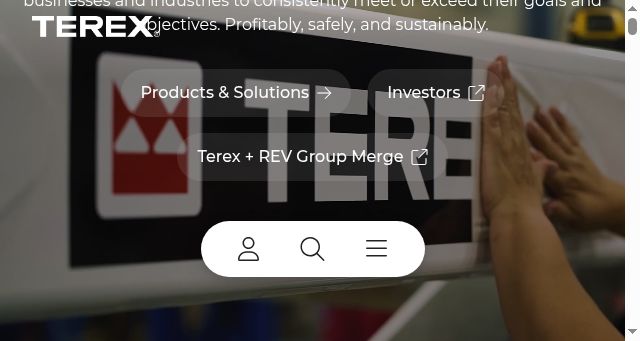 Screenshot of terex.com