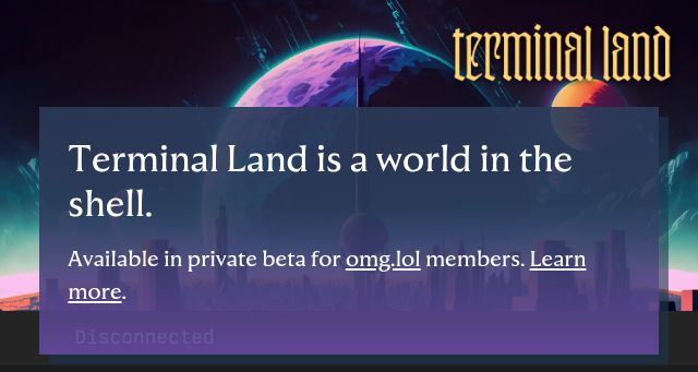 Screenshot of terminal.land