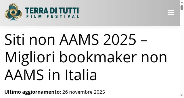 Screenshot of terradituttifilmfestival.org