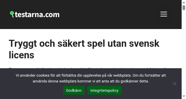 Screenshot of testarna.com