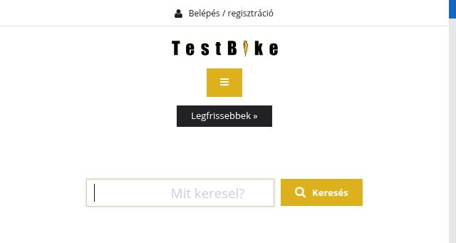 Screenshot of testbike.hu