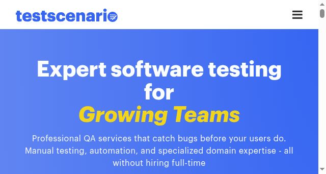 Screenshot of testscenario.com