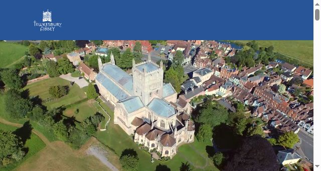 Screenshot of tewkesburyabbey.org.uk