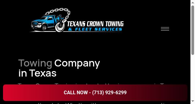 Screenshot of texanscrowntowing.com