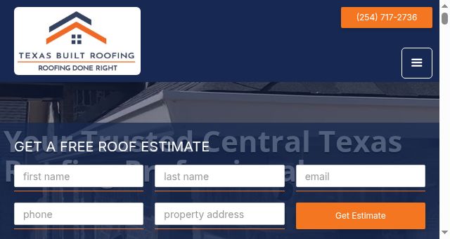 Screenshot of texasbuiltroofing.com